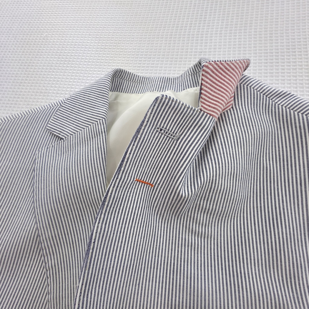 Quiet Luxury Jack Spade Seersucker Benton Suit Jacket Men’s 36 Stripe NWT $698 - Picture 10 of 16